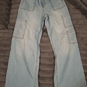 Light Blue Cargo Jeans